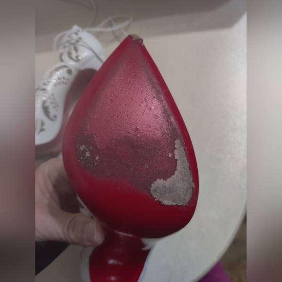 Christian Louboutin Sylvieta Lasercut White Lace-Up Heels US6.5 37 - Picture 10 of 12